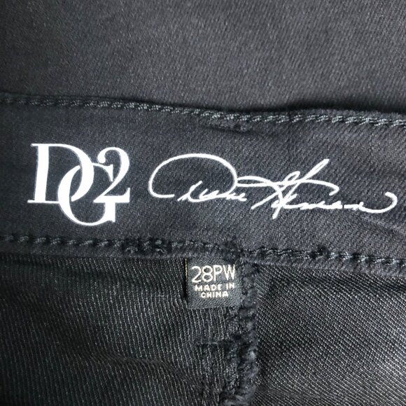 DG2 Diane Gilman Black Jeans Womens Sz 28W Petite Virtual Stretch Ultra Skinny - Picture 6 of 11
